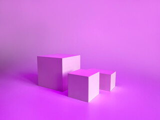 Abstract minimal scene for mockup products, square stage for showcase, promotion display.