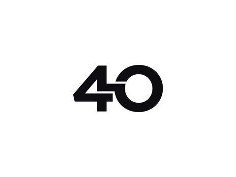 4O Letter Logo Designs, Alphabet 4o Number Logo Monogram