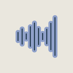 Equalizer, frequency vector icon. Audio signal