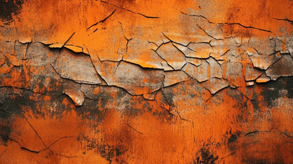Scratched orange texture background, for banners and posters, Generated AI