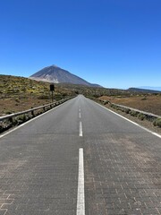 Naklejka premium view on the Teide - the highest mountain in Spain on the island of Tenerife