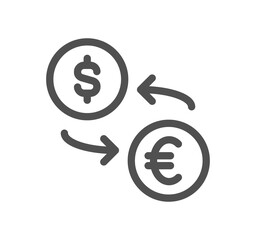 Finance related icon outline and linear symbol.