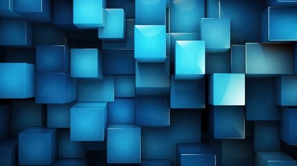 Vector blue squares abstract background geometric. Generative AI