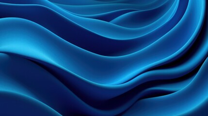 Obraz premium Vector blue abstract background with realistic waves and lines. Generative AI