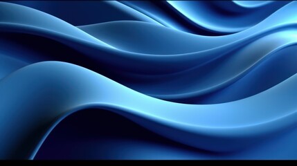 Vector blue abstract background with realistic waves and lines. Generative AI