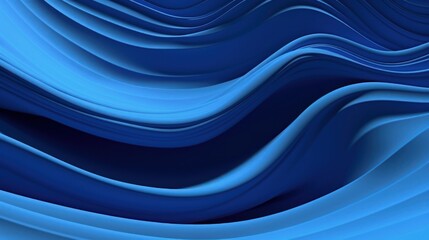 Vector blue abstract background with realistic waves and lines. Generative AI