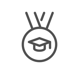 Online education related icon outline and linear symbol.