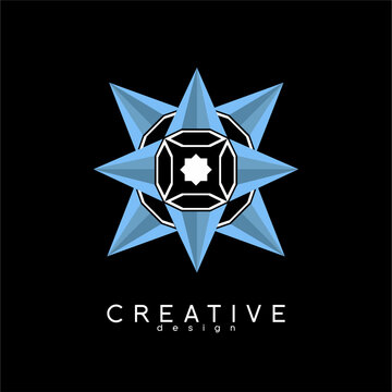 Luxury modern stylish star logo design.