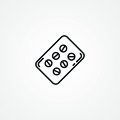 Pills line icon. drugs outline icon