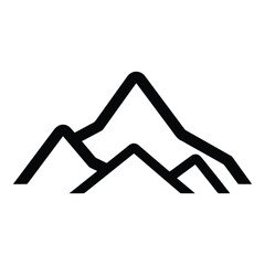 Mountains Flat Icon Isolated On White Background