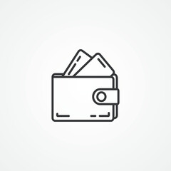 Wallet Line Icon. wallet outline icon.