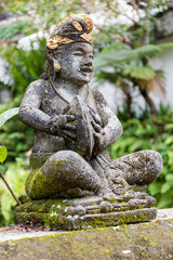Fototapeta na wymiar Hindu statue in the jungle of Bali Indonesia