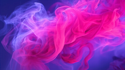 Fototapeta na wymiar Pink and purple smoke on a dark blue background. Abstract background. generative ai