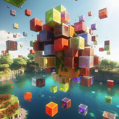 colored cubes