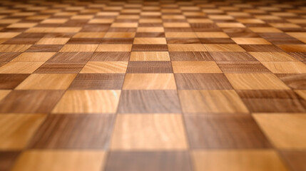 wooden chessboard as a background for the whole frame, generated by AI