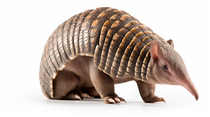 an armadillo-like animal isolated on a white background, generated by AI