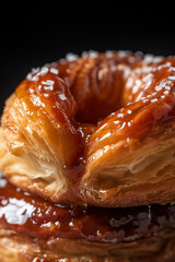 an Danish pastry with blur background