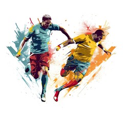 Fototapeta na wymiar soccer sports illustration - made with Generative AI tools
