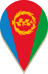 Eritrea pin flag.