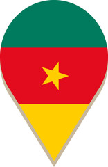 Cameroon pin flag.