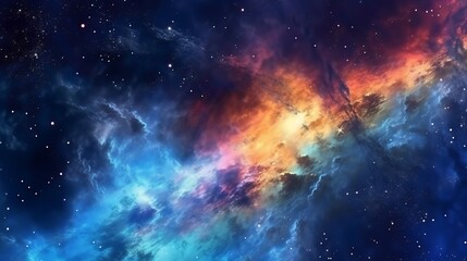 Naklejka premium A stunning cluster of stars shining brightly in the night sky. Generative ai