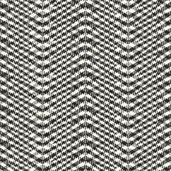 Monochrome Irregularly Woven Textured Zigzag Pattern