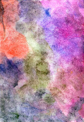 Pink-gray blue hand-drawn watercolor background