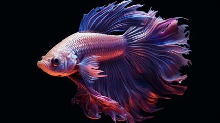 Fototapeta premium Realistic beautiful betta fish. Generative ai