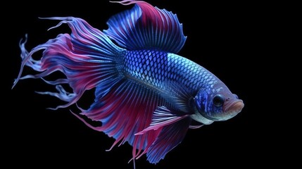 Fototapeta premium Realistic beautiful betta fish. Generative ai