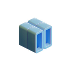 Cube 3D Render Design Element 04