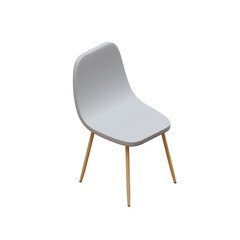 Fiber Dining Chair With Wooden Leg 01