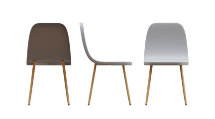 Fiber Dining Chair With Wooden Leg 03