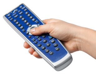 Hand Using a Remote Control