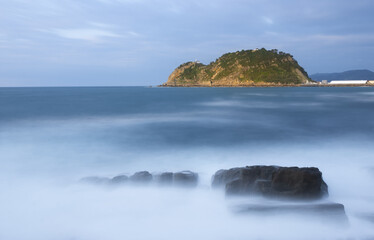 Sunset on the coast of Getaria, Euskadi