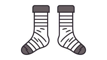 Socks outline icon, vector logo. Illustration isolated on white background