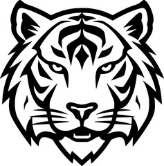 Tiger - Minimalist and Flat Logo - Vector illustration