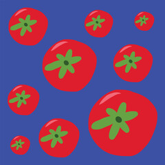Vector illustration of tomato pattern background