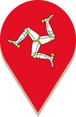 Isle of Man pin flag.