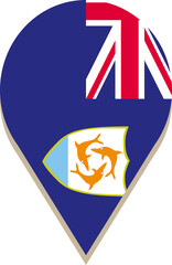 Anguilla pin flag.