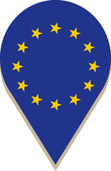 European Union pin flag.