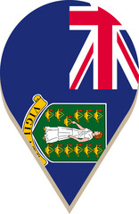 British Virgin Islands pin flag.