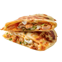 Filled tortilla, high resolution without background, Ai generated image