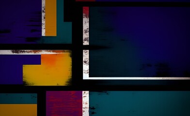 Brushstrokes colorful texture acrylic paint on canvas. picture for artwork design. Modern contemporary art. Abstract art background hand drawn acrylic painting. Digital art illustration