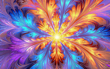 Obraz premium Psychedelic Abstract Background. Generated by Midjourney AI (Vers 5.1)