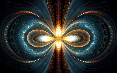 Psychedelic Abstract Background. Generated by Midjourney AI (Vers 5.1)