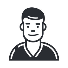 Smiling businessman icon, a symbol of success