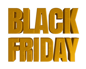 Black Friday Gold isolated