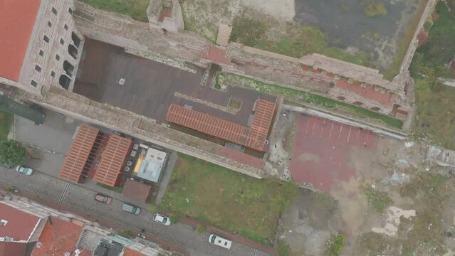 Aerial Constantinople Tekfur Palace Ayvansaray Istanbul Turkey