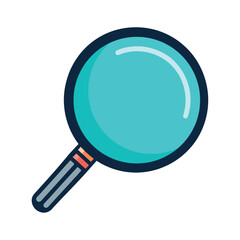 Magnifying glass symbol zooms in on discovery