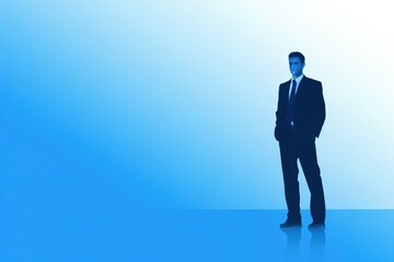 Obraz premium simple business blue background